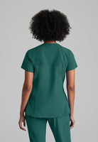 Barco One 4 Pocket V-Neck Perforated Panel Scrub Top | Hunter Green