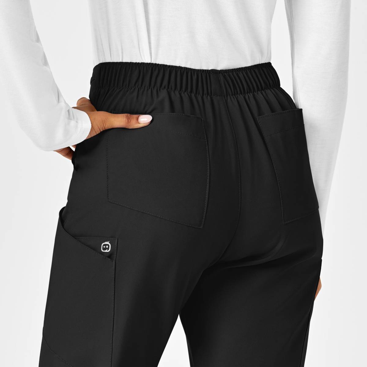 W123 WOMENS FLAT FRONT CARGO PANT | BLACK