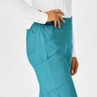 W123 WOMENS FLAT FRONT CARGO PANT | Teal