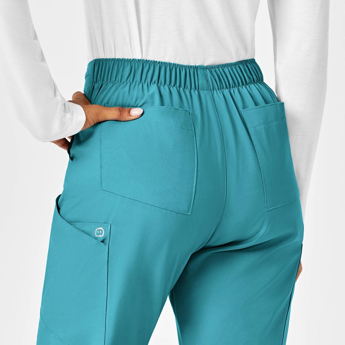 W123 WOMENS FLAT FRONT CARGO PANT | Teal