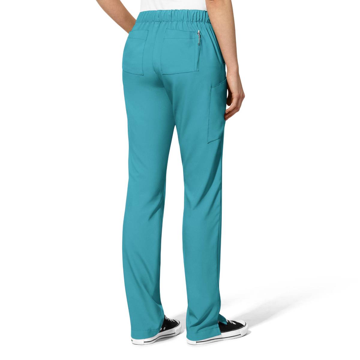 W123 WOMENS FLAT FRONT CARGO PANT | Teal