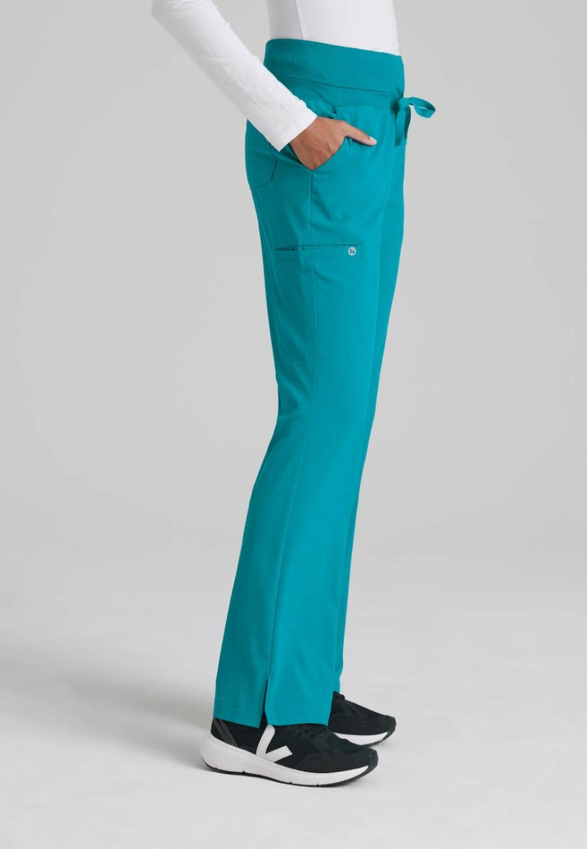 Barco One Female 5 Pocket Knitwaist Cargo Trousers  | Teal