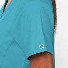 W123 WOMENS STYLIZED V-NECK TOP | Teal