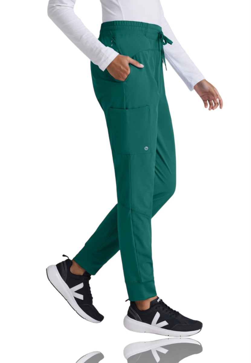 Barco One Drawstring Female Jogger Style Scrub Trousers | Hunter Green