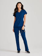 Barco Unify 4-Pocket V-Neck Scrub Top | NAVY