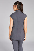 NICOLE WRAP EFFECT BEAUTY TUNIC | GREY