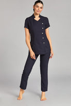 LILI SALON TUNIC | NAVY LINEN