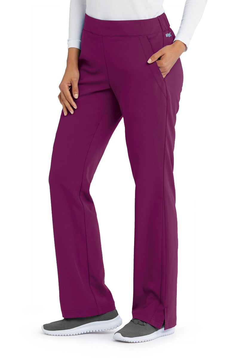 Grey's Anatomy Astra Pant - 4 Pocket, Flat Front Straight Leg ⚡⚡⚡-25% OFF ✨ | Wine