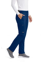 Greys Anatomy Kim 3 Pocket Elastic Back Waistband Zip-Pocket Pants | NAVY