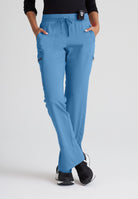 Greys Anatomy Kim 3 Pocket Elastic Back Waistband Zip-Pocket Pants | TRUE CEIL