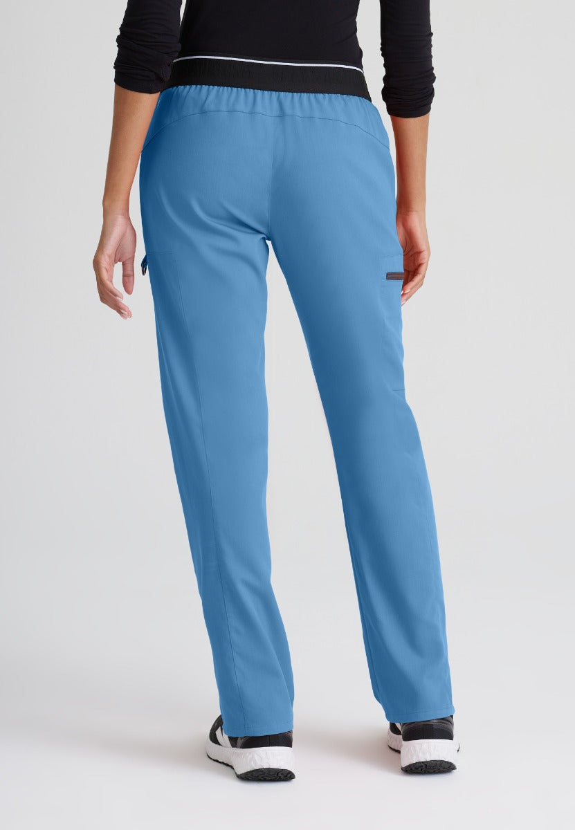 Greys Anatomy Kim 3 Pocket Elastic Back Waistband Zip-Pocket Pants | TRUE CEIL