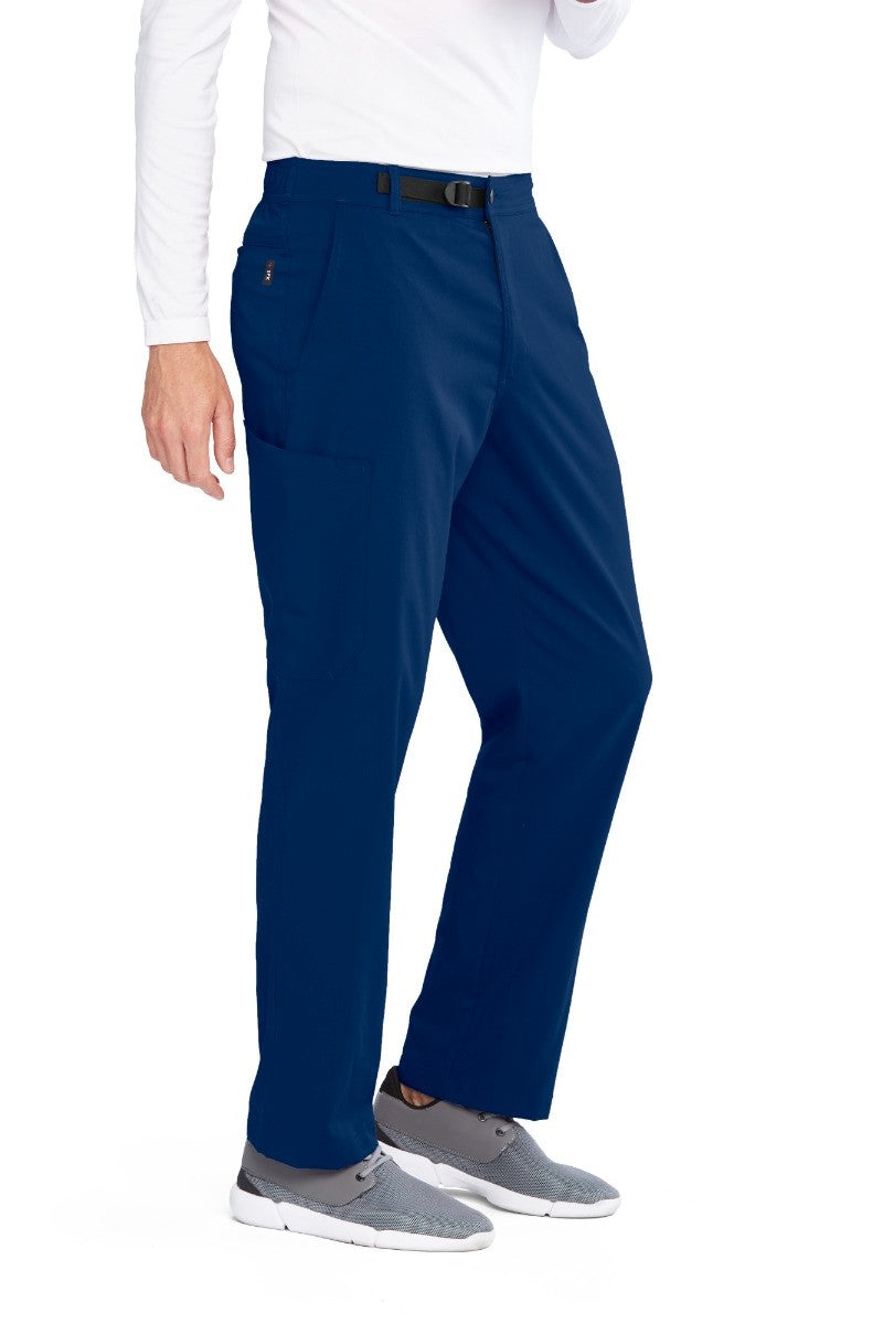 Grey's Anatomy Spandex Stretch Male 4 Pocket Cargo Scrub Pants | NAVY