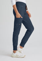 Grey's Anatomy Eden Women's 5-Pocket Cargo Jogger Scrub Pant  | Steel