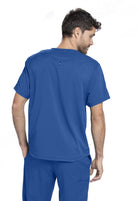 Grey's Anatomy Active Spandex Stretch Men's 3-Pocket V-Neck Scrub Tops | New Royal