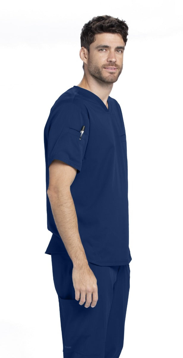 Grey's Anatomy Active Spandex Stretch Men's 3-Pocket V-Neck Scrub Tops | NAVY