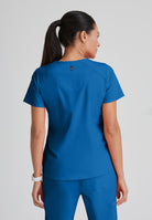 Greys Anatomy Emma 4 pocket, V-neck scrub top with angled seams | New Royal