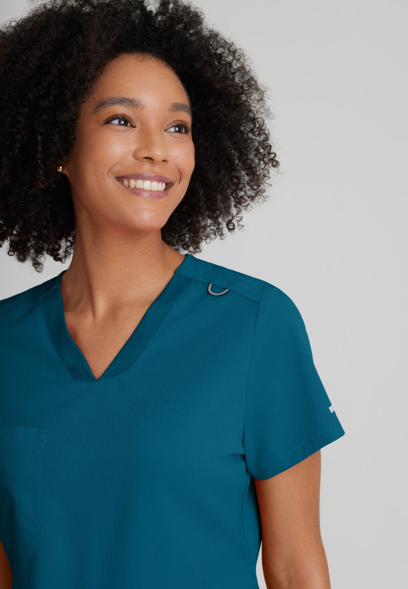 Grey's Anatomy Bree Tuck-in Scrub Top  | Bahama