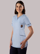 Mater Hospital Staff Nurse Lightweight Top | SKY/NAVY