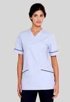 Diamond Designs Medical Unisex Scrub Top | SKY/NAVY