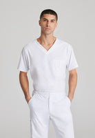 SKECHERS MALE STRUCTURE V-NECK TOP | WHITE