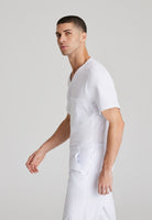 SKECHERS MALE STRUCTURE V-NECK TOP | WHITE